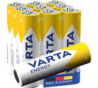 Varta Pila Energy AA Mignon LR06 (paquete de 10 unidades), pila alcalina para radios y relojes de pared