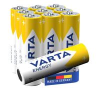 Varta Pila Energy AA Mignon LR06 (paquete de 10 unidades), pila alcalina para radios y relojes de pared