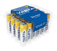 Varta Pila Energy AA Mignon LR06 (paquete de 24 unidades), pila alcalina - "Made in Germany" - Adecuado para radios y relojes de pared