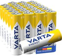 Varta Pila Energy AA Mignon LR06 (paquete de 24 unidades), pila alcalina - "Made in Germany" - Adecuado para radios y relojes de pared