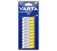 Varta Pila Energy AA Mignon LR6 (paquete de 30 unidades), pila alcalina - "Made in Germany" - Adecuado para radios y relojes de pared
