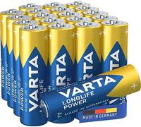 Varta Pila Longlife Power AA Mignon LR6 (paquete de 20 unidades), pila alcalina - «Made in Germany» - Adecuado para juguetes, linternas, mandos y otros aparatos que funcionan con pilas