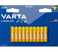 Blister 10x Pilas Alcalinas AAA LongLife LR03 - VARTA