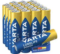 Varta Pila Longlife Power AAA Micro LR03 (paquete de 20 unidades), pila alcalina - «Made in Germany» - Adecuado para juguetes, linternas, mandos y otros aparatos que funcionan con pilas