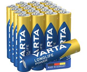 Varta Pila Longlife Power AAA Micro LR03 (paquete de 20 unidades), pila alcalina - «Made in Germany» - Adecuado para juguetes, linternas, mandos y otros aparatos que funcionan con pilas