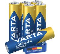 Varta Pila Longlife Power AAA Micro LR03 (paquete de 6 unidades), pila alcalina - «Made in Germany» - Adecuado para juguetes, linternas, mandos y otros aparatos que funcionan con pilas