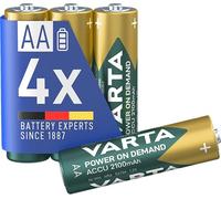 Varta Pila precargada AA Mignon de Ni-Mh Rechargeable Ready2Use (paquete de 4 unidades, 2100 mAh), recargable sin efecto de memoria - Listo para usar