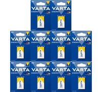 VARTA Pilas 9V Alcalinas, Pilas 9v Cuadradas de Alto Rendimiento, VARTA Energy, Larga Duración, Energía Continua, Ideal para Detectores de Humo, Micrófonos Inalámbricos, Pedales de Guitarra,