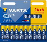 Varta Pilas AA Longlife Power 1.5V Pack 20 (14+6)