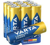 VARTA Pilas AA, paquete de 10, Longlife Power, Alcalinas, 1,5V, para juguetes, ratones inalámbricos, linternas eléctricas, Made in Germany
