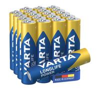 VARTA Pilas AAA, Pack de 20, Longlife Power, alcalinas | LR03 1,5 V, Made in Germany, conservación hasta 10 años, para consola de juegos, cepillo de dientes, ratón, mando o linterna