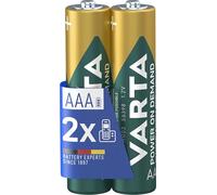VARTA Pilas AAA, recargables, paquete de 2, Power on Demand, Recharge Accu Phone, batería recargable, 800 mAh Ni-MH, listas para usar, aptas para teléfonos inalámbricos