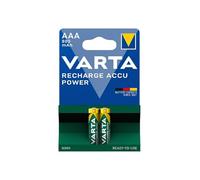 VARTA Pilas AAA, recargables, paquete de 2, Recharge Accu Phone, batería recargable, 800 mAh Ni-MH, listas para usar, aptas para teléfonos inalámbricos
