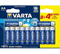 Varta - Pilas alcalinas recargables (12 unidades, AA, 8+4)