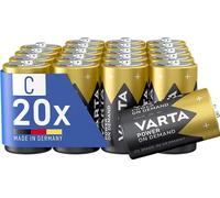 VARTA Pilas C Baby, paquete de 20, Power on Demand, Alcalinas, paquete de almacenamiento, inteligentes, flexibles, potentes, para Smart Home, Made in Germany
