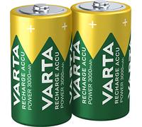 VARTA Pilas C Baby, recargables, paquete de 2, Recharge Accu Power, batería recargable, 3000 mAh Ni-MH, sin efecto memoria, precargadas, listas para usar