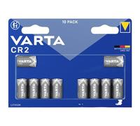 VARTA Pilas CR2, Pack de 10, Pila Redonda de Litio 3 V, para cámaras