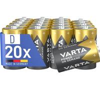 VARTA Pilas D Mono, paquete de 20, Power on Demand, Alcalinas, paquete de almacenamiento, inteligentes, flexibles, potentes, para Smart Home, Made in Germany