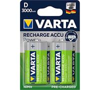 Varta pilas d mono, recargables, paquete de 2, recharge accu power, ba