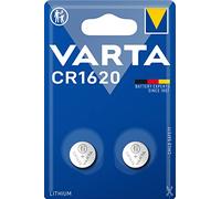 VARTA Pilas de botón CR1620, Pack de 2, Lithium Coin, 3 V, para Relojes | embalaje seguro para niños, para termómetro, pulsómetro, llave de coche, mando a distancia, báscula o calculadora