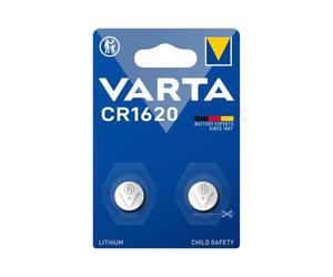VARTA Pilas de botón CR1620, Pack de 2, Lithium Coin, 3 V, para Relojes | embalaje seguro para niños, para termómetro, pulsómetro, llave de coche, mando a distancia, báscula o calculadora