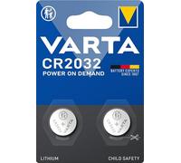 VARTA Pilas de botón CR2032, Pack de 2, Power on Demand, Lithium, 3 V