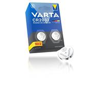 VARTA Pilas de Botón CR2032, paquete de 20, Power on Demand, Lithium, 3V, embalaje seguro para niños, para dispositivos Smart Home, llaves de coche y otras aplicaciones