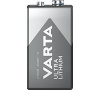 VARTA Pilas Pila de Bloque 9V de litio, paquete de 1, Ultra Lithium, alto rendimiento para detectores de incendios, detectores de humo, cámaras digitales