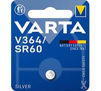 VARTA Pilas V364/SR60, Pack de 1, Pila de botón, Silver Coin 1,55 V | embalaje seguro para niños, tecnología óxido de plata, sin mercurio, para termómetro, pulsómetro o llave de coche