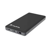 VARTA Power Bank 10000 mAh, Power on Demand, 1x USB A y 2X USB C | cargador portátil 3 puertos para tablets y smartphones, gran capacidad, embalaje ecológico, compacto