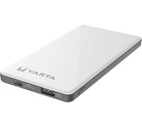 VARTA Power Bank Energy 5000 mAh, 12 W, USB C y USB A, Pila Li-Polymer | formato fino con carga pass-through, para hasta 2 dispositivos a la vez, indicador de carga LED, in able de carga