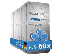 VARTA PowerOne 675 - Batería para audífonos, no Mercurio, 60 Unidades