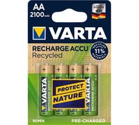 Varta Recharge Accu Recycled Pack de Pilas Recargables AA 2100mAh 4 Unidades
