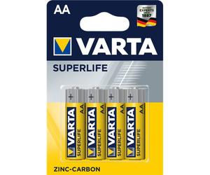 Varta Superlife Pack de Pilas Zinc-Carbon AA 4 Unidades