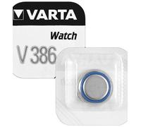 Varta V386 óxido de Plata (S) 1,55 V batería no Recargable - Pilas no Recargables (óxido de Plata, botón/Moneda, 1,55 V, 1 Pieza(s), SR43, 105 mAh)