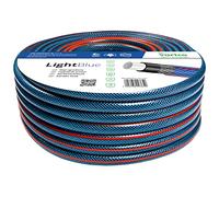 Vartco Light Blue - Manguera de agua de 4 capas para riego de jardín, flexible, de poliéster, resistente a los rayos UV, 22 bares (30 m)