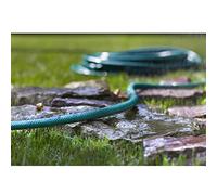Vartco Manguera de agua ligera de 3 capas, manguera de jardín, manguera flexible de poliéster, trenzado en cruz, resistente a los rayos UV, 25 bares (3/4 pulgadas, 20 m), Verde/Negro