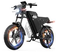 VARUN Bicicleta Electrica para Adultos, 20" x 4,0 Fat Bike Electrica, Batería Extraíble de 48V 31,5Ah, Suspensión Total, Pantalla LCD Inteligente, E-Bike para Hombre de 7 Velocidades