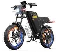 VARUN Bicicleta Electrica para Adultos, 20" x 4,0 Fat Bike Electrica, Batería Extraíble de 48V 31,5Ah, Suspensión Total, Pantalla LCD Inteligente, E-Bike para Hombre de 7 Velocidades