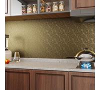 VaryFloral Papel pintado dorado de 30 x 300 cm, papel de contacto metálico de acero inoxidable, rollo de papel de pared con patrón de nubes, impermeable, parte trasera adhesiva, envoltura de vinilo de