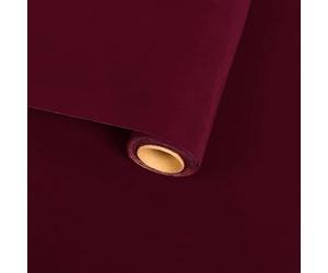 VaryFloral Papel tapiz adhesivo de terciopelo de 30 x 300 cm, papel tapiz autoadhesivo rojo oscuro, papel de contacto grueso vintage, forro de terciopelo suave, forro de papel flocado para joyeros
