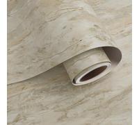 VaryPaper Papel de contacto de mármol de pizarra beige para encimeras, papel tapiz de mármol mate impermeable para cocina, baño, extraíble, autoadhesivo, vinilo para encimera, 15.7 x 78.7 pulgadas