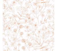 VaryPaper Papel Pintado Autoadhesivo Flores Elegante 44.5cmx200cm Vinilo Blanco para muebles Papel de Pared Decorativo Papel pared Niña Papel Pintado pared Dormitorio Salon Amario Cajas Almacenaje