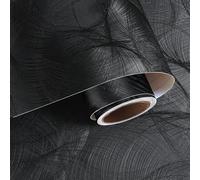 VaryPaper Papel Pintado Autoadhesivo Geometrico Negro 40cmx200cm Vinilos Adhesivos para Muebles Negro Mate Papel Pintado pared Dormitorio Salon Vinilo Armarios Armario Baño Estantería