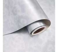 VaryPaper Papel Pintado Efecto Metálico Plateado Grueso 40cmx200cm Vinilo Adhesivo Muebles Plateado Vinilo para Encimera de Cocina Papel Adhesivo para Frigorifico Lavadora Armarios Estanterias