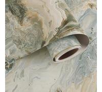 VaryPaper Papel Pintado Marmol Beige Gris Vintage 40cmx200cm Vinilo Adhesivo Muebles Mate Papel para Paredes Baño Vinilo para Encimera de Cocina Lavable Papel para Forrar Muebles Armario Mesa