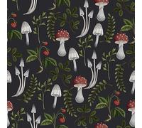 VaryPaper Papel Pintado pared Tropicales Setas 44.5cmx200cm Papel de pared Hojas Verde Papel Adhesivo Negro Mate Papel Adhesivo para Muebles Papel Autoadhesivo pared Lavable Baño Salon Armarios