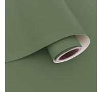 VaryPaper Papel tapiz autoadhesivo verde salvia mate, 60 cm x 1200 cm, envoltura de vinilo verde para muebles, parte trasera adhesiva, fablon de plástico para armarios de cocina, encimeras, cubierta