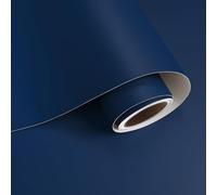 VaryPaper Papel tapiz de color azul liso de 40 x 200 cm, rollo de papel de contacto azul oscuro mate autoadhesivo para sala de estar, baño, cocina, envoltura de vinilo para encimeras, armarios