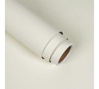 VaryStyle Papel de contacto blanco roto para paredes de gabinetes, papel tapiz extraíble blanco crema mate para despegar y pegar para dormitorio, cuarto de bebé, cocina, encimeras, papel tapiz de